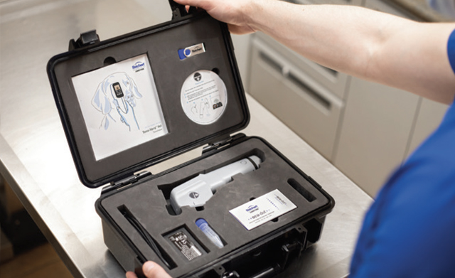 Tono-Vera® carry case with dedicated space for Ocu-Dot® probe box
